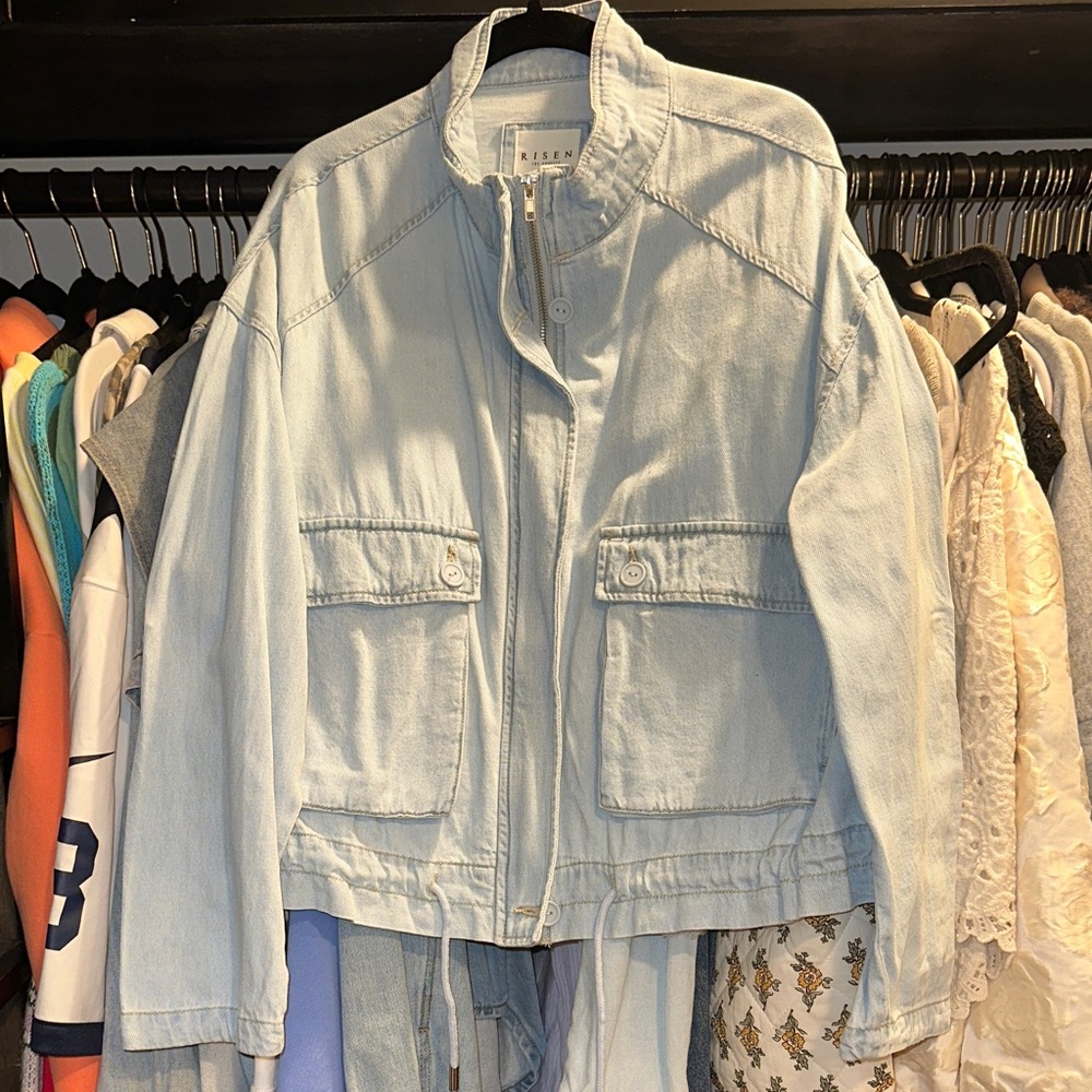 Casual Light Blue Denim Jacket